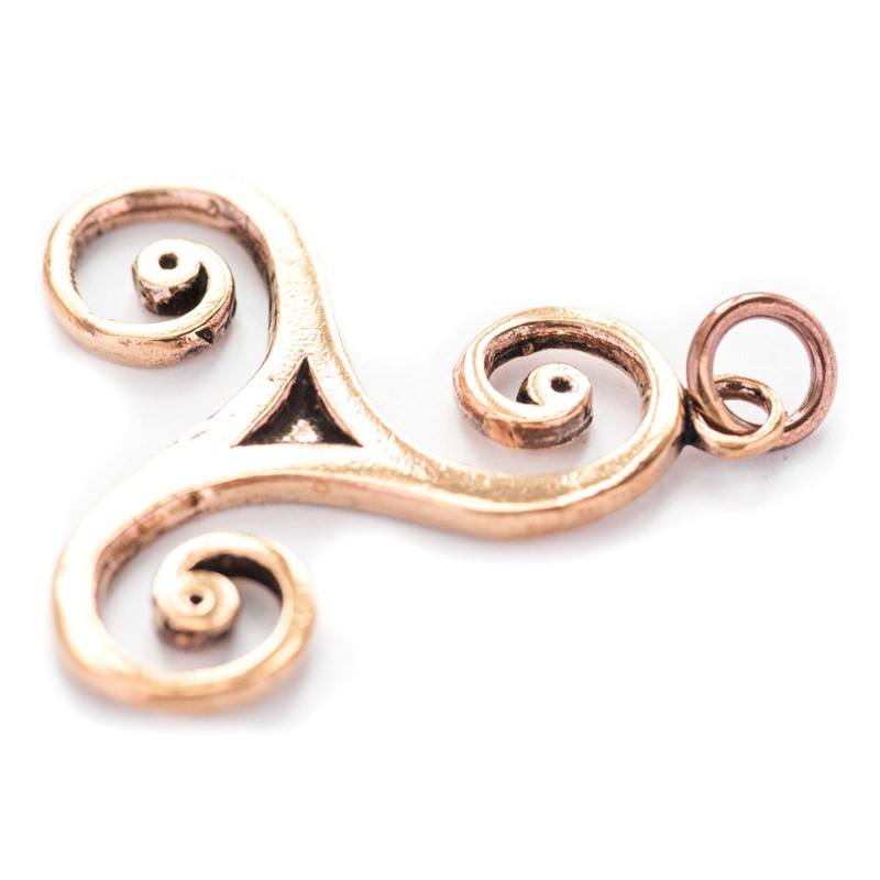 Windalf Trian Celtic Triskele Pendant 4 cm Bronze, Bronze