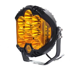 1 pc 7 Inch 75W Led Work Light Side Shooter Circle Amber Lighting Amber Side Flashing Color Ring Led Driving Fog Offroad Lights Utv ATV 4x4 Truck Boat Motorcycle Lighting
