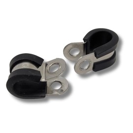 Lumonic 5 x 9 mm pipe clamps with rubber insert, stainless steel V2A, cable clamps for screwing, hose clamp 9 mm, pipe clamps, mounting clamp 9 mm