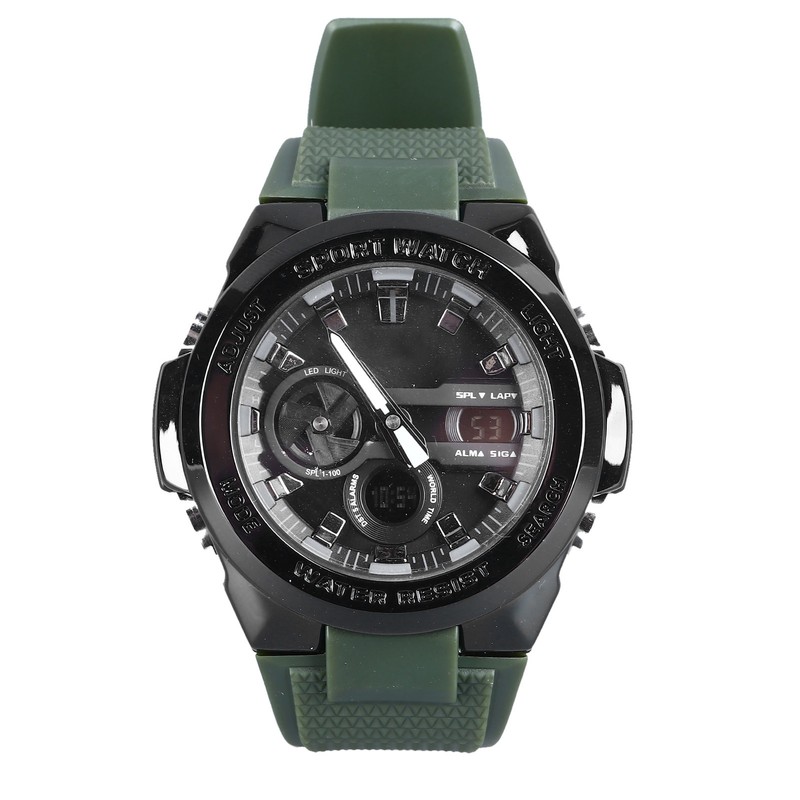 Quartz Electronic Watch Casual Double Movement Waterproof Dual Display Luminous