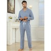 Veseacky Mens Pajamas Set Long Sleeve Soft Pajamas for Men