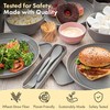 FOODLE Wheat Straw Dinnerware Sets for 4 - Lightweight &