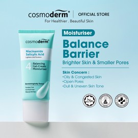 Cosmoderm Niacinamide Salicylic Acid Balancing Gel-Cream Moisturiser 50ml, Pore & Acne Care, Oil Control, Skin Balance