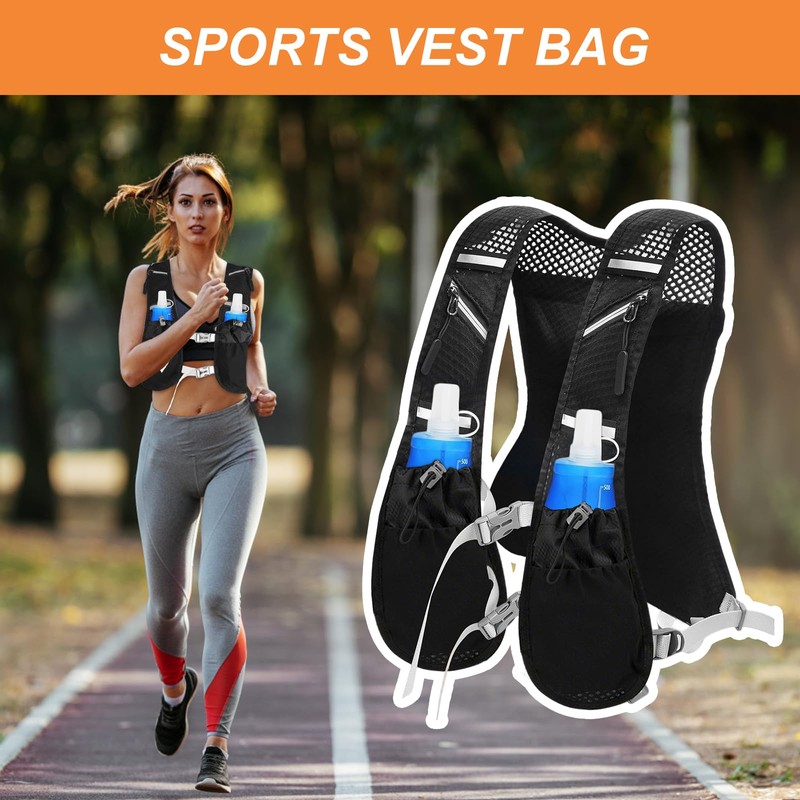 Running Vest for Men and Women, Ultralight Reflective Hydration Backpack