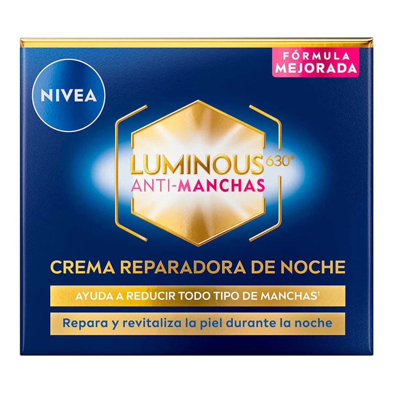 Nivea Luminous Crema Facial Noche Ácido Hialurónico Todo Tipo Piel