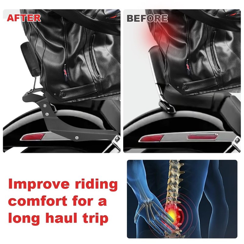 Xitomer Passenger Sissy Bar Rear Backrest Fit for Shadow Spirit