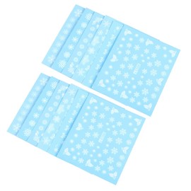 Minkissy Charming Christmas Nail Stickers Snowflake Nail Art Decals for DIY Manicure Random Style