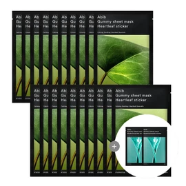Aviv [APP only] 20 gum sheet masks + 2 madecassoside masks, 10 madecassoside stickers, 10 collagen milk stickers / [APP전용] 껌딱지 시트 마스크 20매+마데카소사이드 마스크 2매 증정 마데카소사이드 스티커 10매 콜라겐 밀크 스티커 10매