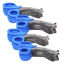 Bulk Pack of 24 Pcs Trauma Shears Stainless Steel 7.25" Paramedic Utility Scissors to Give as Veterinary Technician Nurse Appreciation Week Thank You Gift (Sky Blue)