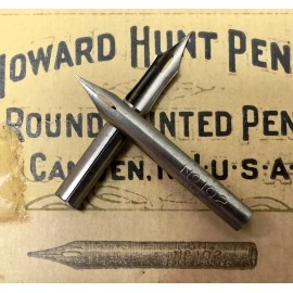 C Howard Hunt Two Vintage Howard Hunt 102 Crow Quill Dip Pen Nibs Crowquill