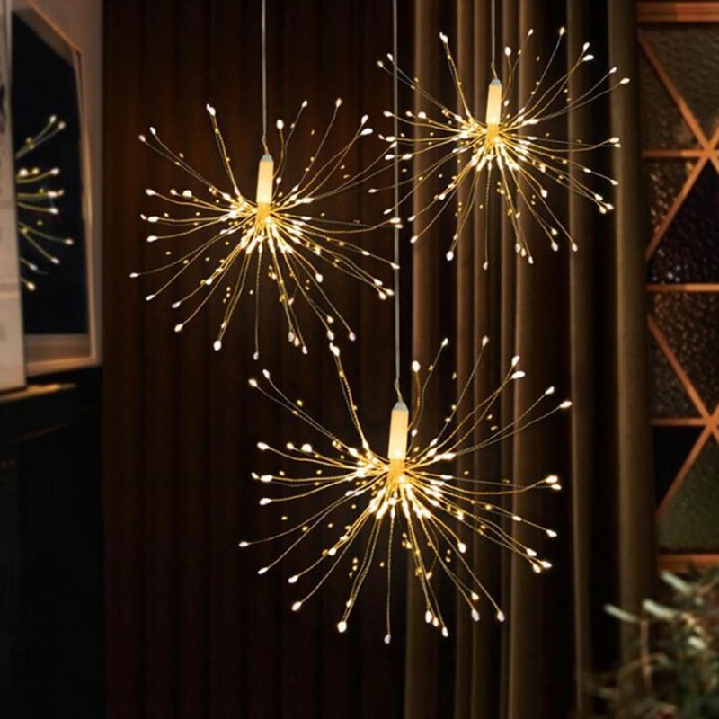 Dreamworth 10 Pcs Total 1000 LED Firework Copper Wire Lights,