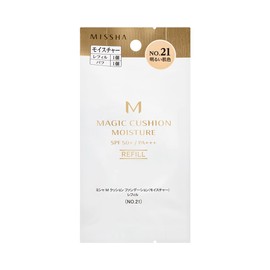 MISSHA M Cushion Foundation (Moisture) Refill No.21 Light Skin Tone (0.5 oz (15 g)