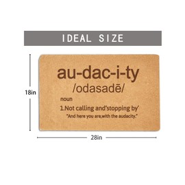 Accssoey Welcome Doormat, Audacity Door Mat Non-Slip Funny Outdoor Mat, Front Door Decor, Funny Housewarming Welcome Mat,Floor Mat for Indoor 30"x18"