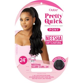 Outre Pretty Quick - Drawstring Pony - Neesha Glam Curl 24" (DR2/TIRAMISU)