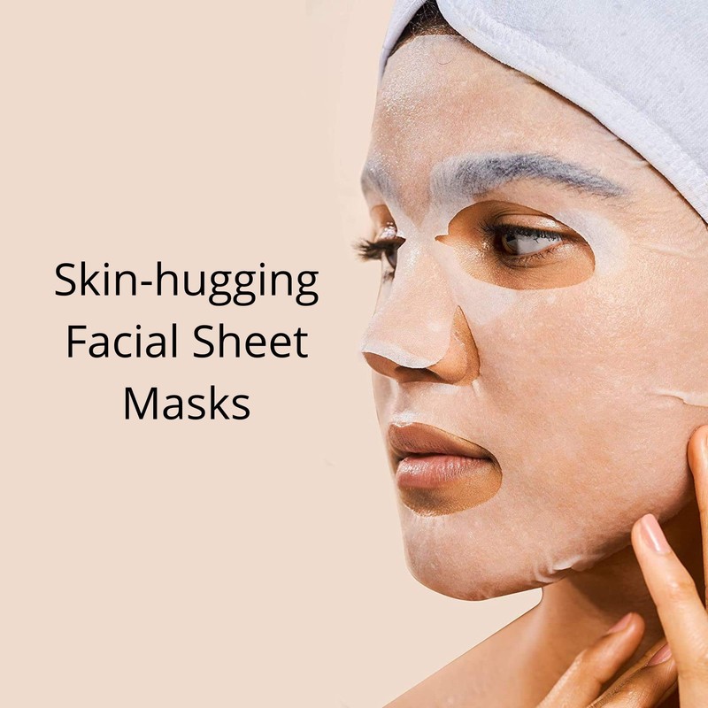 Rael Face Mask Skin Care, Bamboo Facial Mask Sheet Set