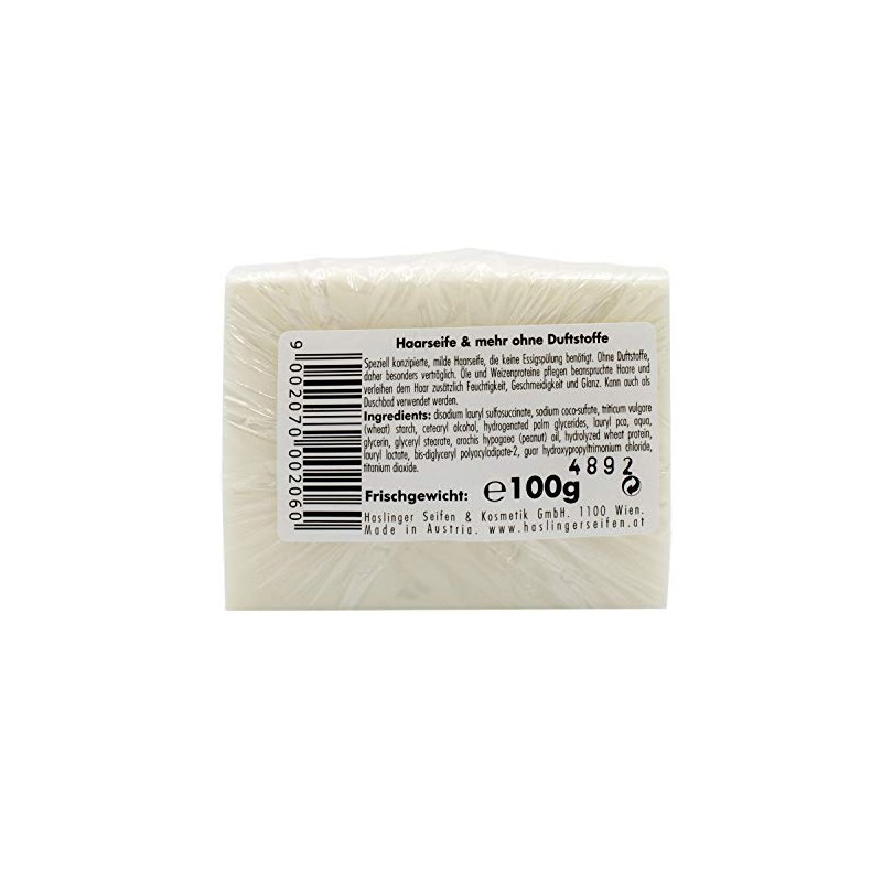Haslinger Hair Soap & More High-Quality Shampoo Soap without Fragrances