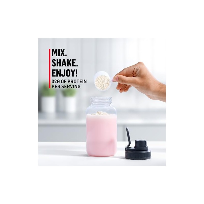 Muscle Milk Genuine Protein Powder, Strawberries 'N Crème, 32g Protein,
