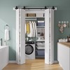 SMARTSTANDARD 64" Bifold Sliding Barn Door Hardware Kit, 5.3ft Top