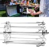 BBQ Roaster Rotisserie Skewers Needle Cage Oven Kebab Grill Stainless