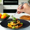Professional Chef Plating Tweezers, 16cm/6.3-Inches Set of 3 (Straight, Curved