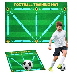 YANGUN Football Mat, Football Step Training Mat, 60 x 90 cm, Non-Slip Football Mat Training, Ball Control Training Mat, Football Training Mat (Blue) (Green)