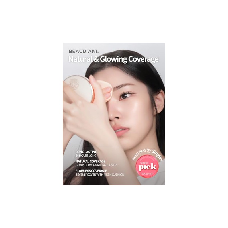 BEAUDIANI- Mesh Tight Up Cushion (02-Refil), base de maquillaje coreana,