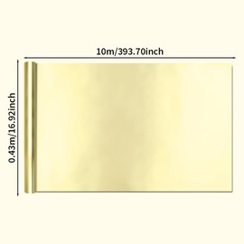 Matte Metallic Foil Gift Wrapping Paper Roll,17 Inch x 32.8 Feet Matte Gold Birthday Wrapping Paper Solid Color Craft Paper for Mother Wedding Christmas Party Man Women Gift Decoration (Champagne Gold)