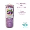 VELADORA DE VIOLETA | PERDÓN, TRANSMUTACIÓN, MEDITACIÓN, LLAMA VIOLETA, VELA