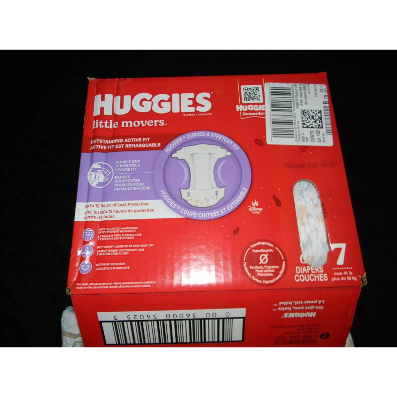 Huggies 4 Huggies little movers Disposable Diapers Size 7 over