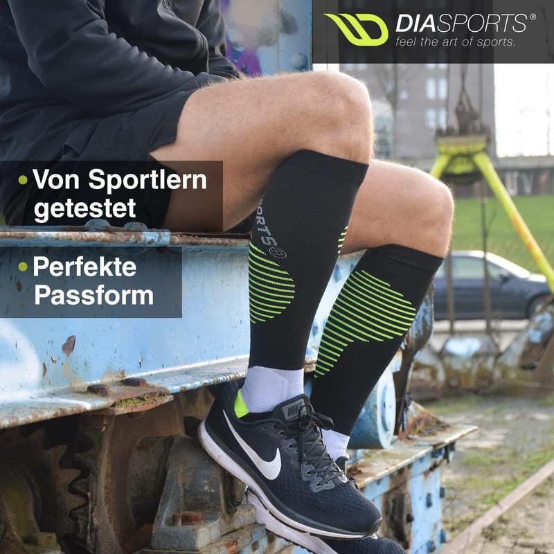 Diasports Runstars Compression Socks for Marathon & Triathlon, High-Quality Compression