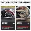 HDBUBALUS Bar Shield Rear Chrome Axle Covers Swingarm For Harley
