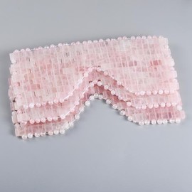 천연 로즈 쿼츠 아이 마스크 마사지 옥 릴렉스 수면 도구 케어 스톤 페이스 쿨링 [01 1 pcs and box] Natural Rose Quartz Eye Mask Massage Jade Relax Sleep Tool Care Stone Face Cooling [01 1 pcs and box]