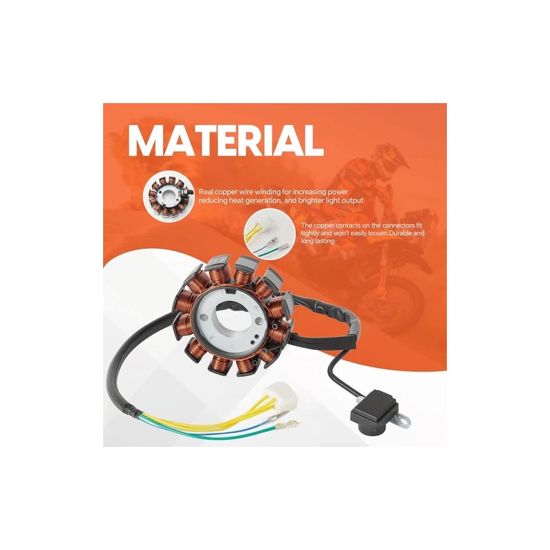 HANQIMOTO GY6 Stator,Gy6 150cc Performance Parts,12 Pole 5 Wire Direct