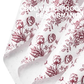 WRAPAHOLIC 20 Sheets Flower Wrapping Paper - 22.4 x 22.4 inch Red Vintage Floral Printed Water-Resistant Floral Bouquet Wrapping Paper, Florist Supplies Packaging for Wedding Birthday Gift DIY