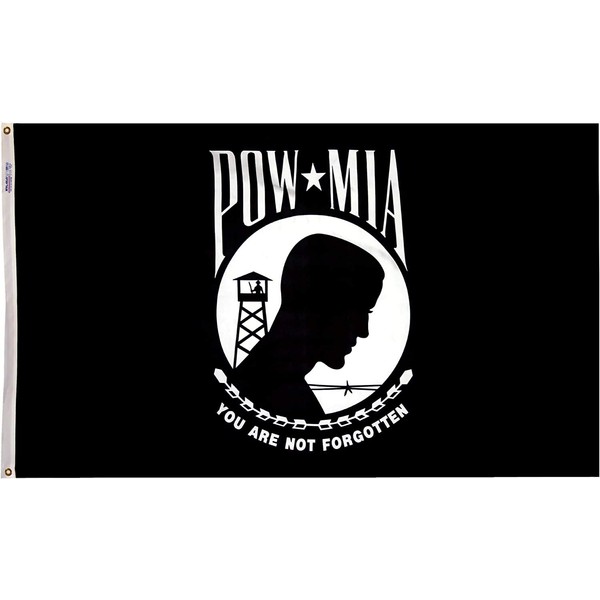 Annin Flagmakers Model 377991 POW-MIA Single Reverse Flag USA-Made Specifications, Officially Licensed, 3 x 4 Feet
