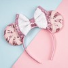 bianbaistar Pink Sequin Mouse Ear Headband – Adorable Candy Stripe