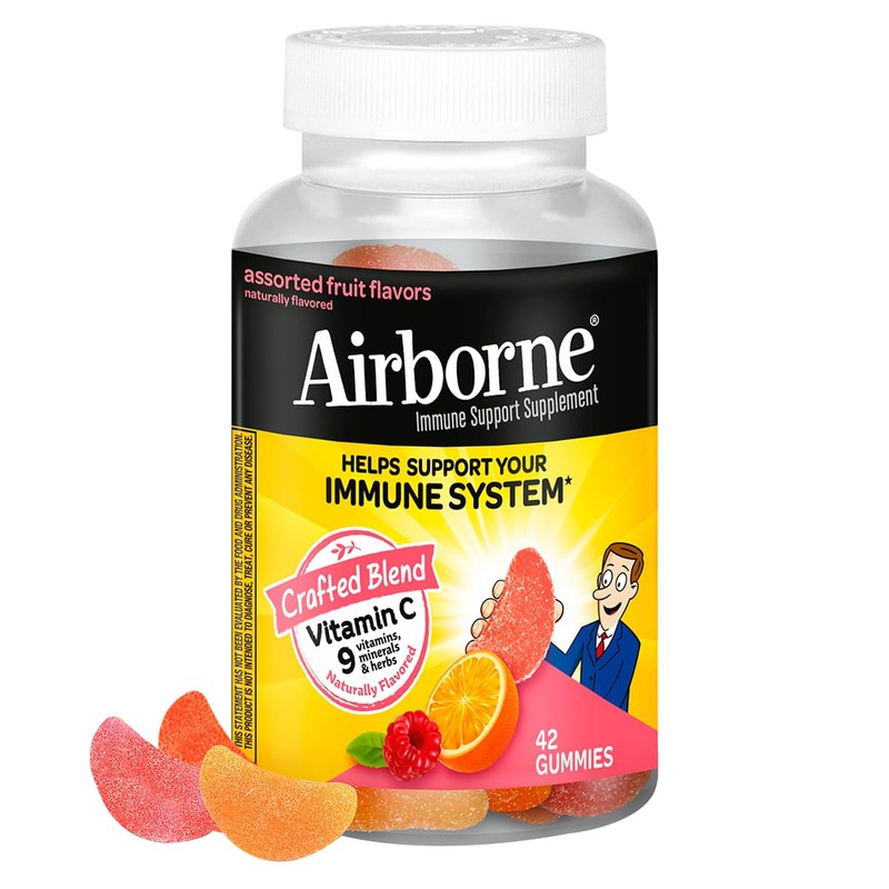 Airborne Vitamin C 750mg (per Serving) Assorted Fruit Flavored Gummies