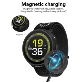 UYRUREL for SUUNTO Run Sport Watch Magnetic Type-c Charging Cable, 4 Pin Cord Charger for Smart Watch Stable and Durable Transmission，Black.