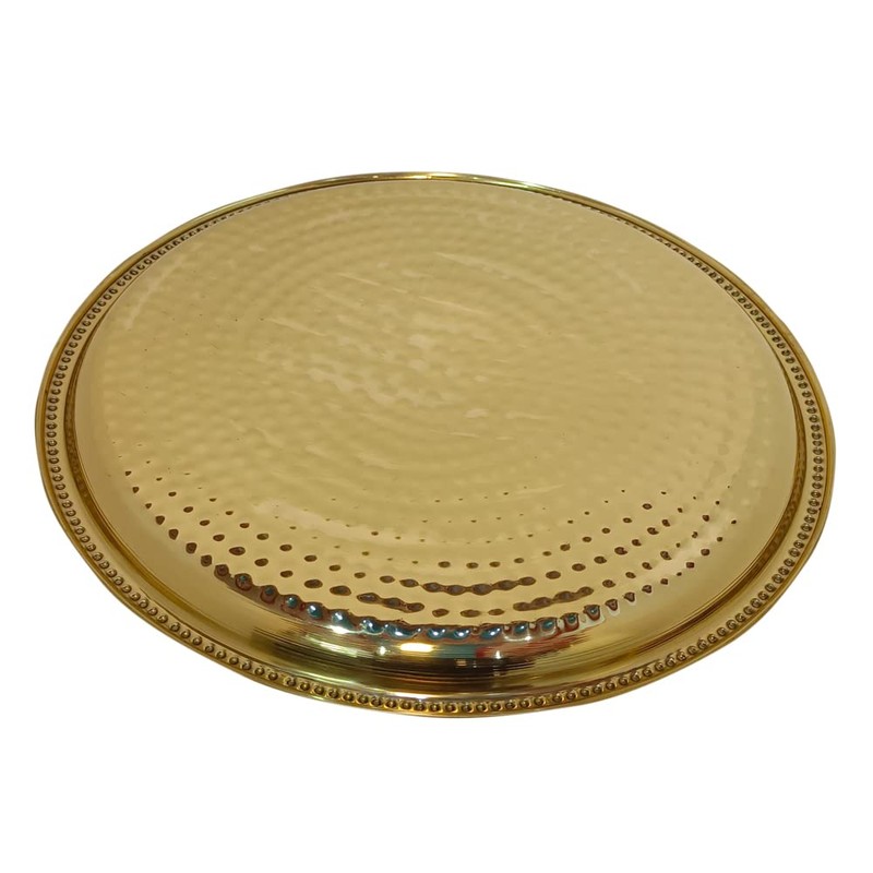 Bona fide Brass Dinner Set,Thali Set,7 Pieces hammered design heavy