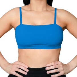 Aoxjox - Brasier deportivo para mujer, para entrenamiento, fitness, correr, yoga, sin mangas, azul (Directoire blue), 3G