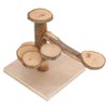 Wooden Hamster Platform Toy Hamster Playground Stand Rotating Ladder for