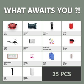 ASA TECHMED Emergency Medical Trauma Bag - First Aid Responder Kit | High-Performance EMS Bags for Hiking, Hunting, Camping, Lifeguards, Paramedics, EMTs, Firefighters, Outdoor Adventures. (Red)