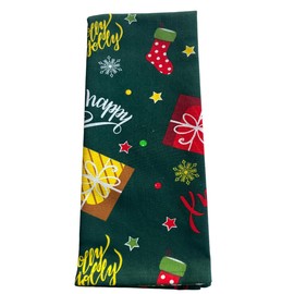 QUALITY HOME TEXTILES Christmas- Tea Towels for the Kitchen, 100% Cotton, 50x70 cm, Perfect Kitchen Dish Towels (Green)