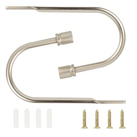 TAIYOU Pack of 2 Metal Curtain Tiebacks Hooks Decorative Wall Mounted Tie Hooks for Bedroom Living Room Bathrooms Kitchen Offices Dining Room Cafes Silver Cylindrical Head