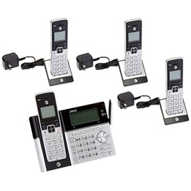 AT&T ATT-TL96423 dect_6.0 4-Handset Landline Telephone, Silver