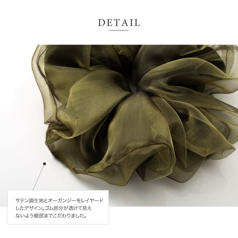 Cream Dot Hair Accessories, Women's Popular, Scrunchie, Volume, Organza Material,