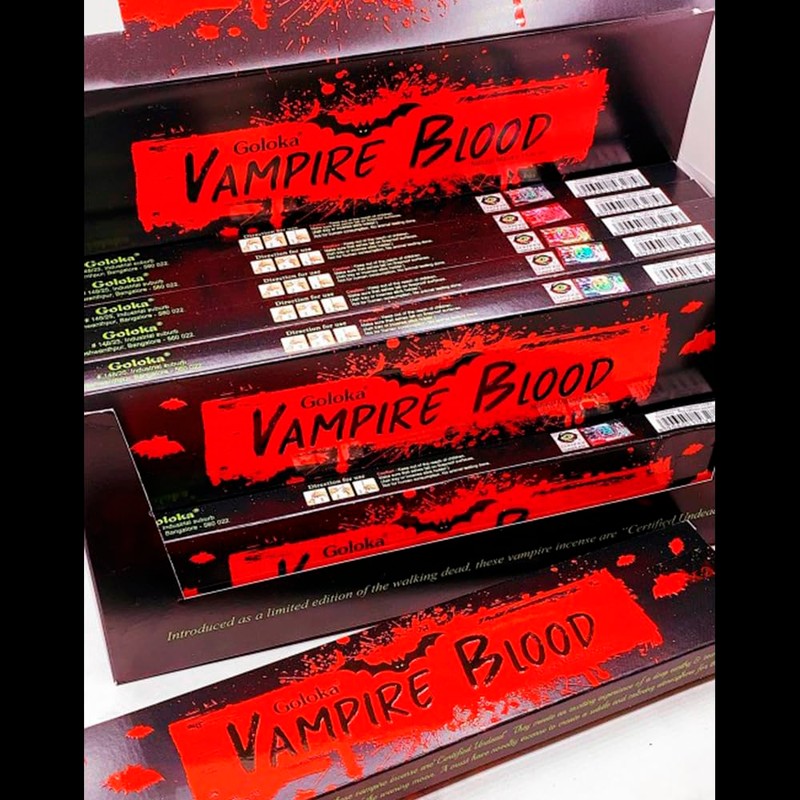 Aromasenses 3 Pack Goloka Vampire Blood Incense + 1 Gift