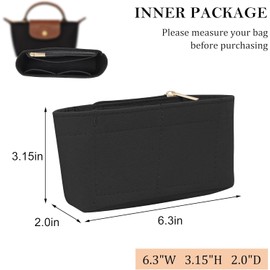 Shengruili Organiser for Longchamp Bag, Multi-Pocket Felt Handbag Organiser, Handbag Organiser, Folding Tote Bag Organiser, Purse Organiser, Felt Organiser for Bags