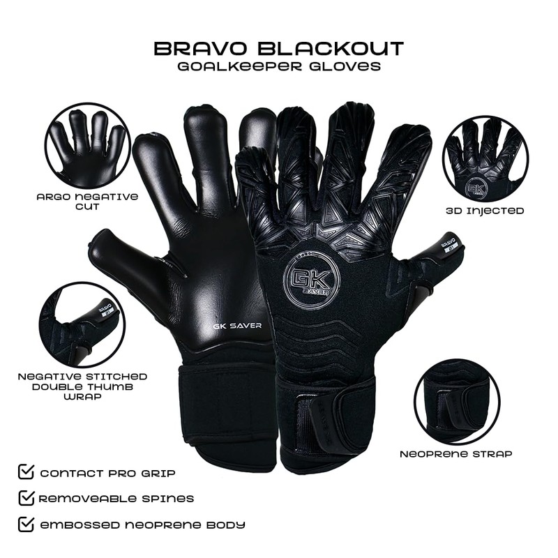 GK Saver Bravo B1 Blackout professional argo negative cut Savefingers