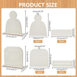 PH PandaHall 4pcs Wood Hat Display Stand 2 Styles Hat Stand Racks Beanie Hat Storage Wooden Hat Holder Rustic Wood Hair Tie Holder for Hair Tie Beanie Hat Headband Bedroom Closet Dresser Display